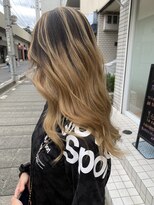 アズールサン 草加西口店(azule-sun)&nbsp;バレイヤージュ,グラデーション,ミルクティーベージュ【草加】