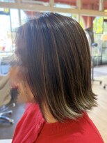 ユウヘアー 尾張旭店(U Hair)&nbsp;切りっぱなしボブ×ハイライト