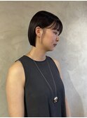 顔まわりカット/切りっぱなし/ミディアム/切りっぱなし／ボブ