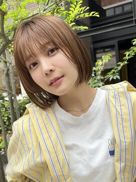 アビー(ABBEY) ボブ前髪なし切りっぱなしボブタッセルボブレイヤーボブ大人ボブ