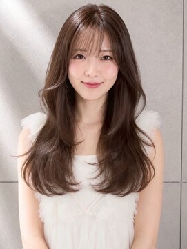 アース コアフュールボーテ 上越店(EARTH coiffure beaute) ナチュラルベージュ_韓国ヘア_顔周りレイヤー_ヨシンモリ