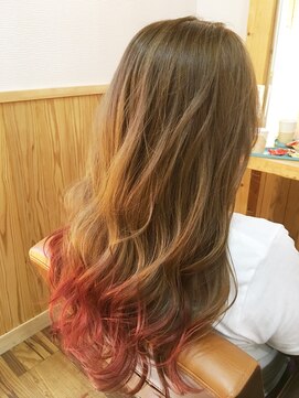 ララテラス(LaLa Terrace) ～LaLa Terrace流～ピンクグラデーション×セミウェットウェーブ