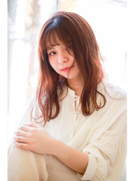 エミュ 天文館店(eMu) ナチュラルロング×ピンクブラウン