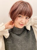大人可愛いマッシュショートパーマ