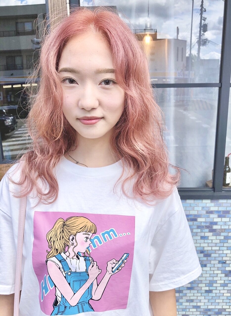 ピンクホワイトby松浦：L124306996｜ミスターグッドモーニング(MR.GOOD