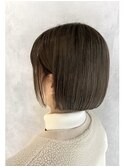 20代30代40代☆切りっぱなし×ミニボブ♪ベールグレージュカラー