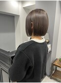 チョコレートブラウン×ボブ