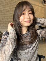 ガーデン オオタカノモリ(garden otakanomori)&nbsp;簡単スタイリング韓国風顔周りレイヤーミディアム×透明感カラー