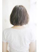 韓国ボブレイヤーロンググレーベージュ黒髪質改善前髪パーマ/039