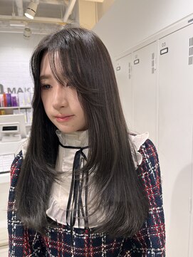 アッシュ 吉祥寺店(Ash) 【赤み消す】オリーブグレージュたっぷり動かすレイヤーカット