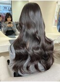 イメチェンハッシュカットフルバング似合わせレッドブラウン