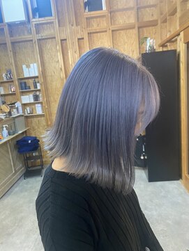 アフターニュース 新潟(afternews) ボブ/ラベンダーピンク/ブリーチ/ダブルカラー/新潟