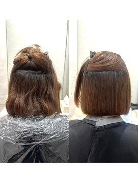シンシア 銀座(sinsia) 癖毛さんでもボブを楽しむために、sins式酸性ストレートを！