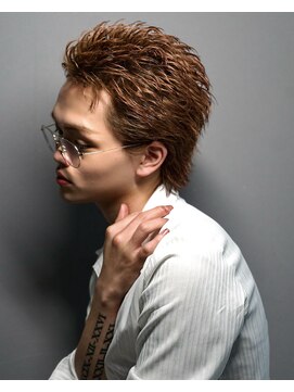 メンズサロン ゴールド 名古屋(GOALD) スパイキーショート　オールバック　スパイラルパーマ