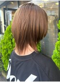 ブリーチなしダブルカラー　ベージュ　寒色ベージュ　ウルフ