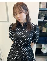 イル(ill)&nbsp;ベージュカラー ブリーチなし 透明感カラー ミディアム 大須