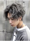 メンズハイライト/ブリーチ/韓国マッシュ/ダークアッシュ