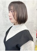 +顔周りレイヤーミニボブ軽めボブディ耳かけボブ大人ボブ30代2