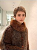 #ベリーショート#ショートレイヤー#ベージュカラー/岸本 理希