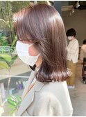 透明感カラー/イメチェンヘアスタイル/外ハネボブ/横浜