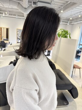 マルフェ 天王寺(marfe) 暗髪　ダークカラー　オリーブグレージュ　透明感カラー