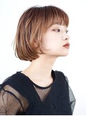 丸みショート・ボブ/丸顔/前髪あり/絶壁解消/40代/30代/長め