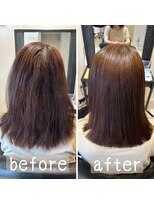 グロス(gloss)&nbsp;【箕面豊中池田】髪質改善縮毛矯正ビフォーアフター