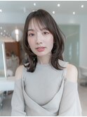 ミディアムレイヤー/20代30代大人上品/グレージュ