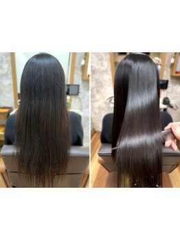 髪質改善も叶う縮毛矯正で【くせ毛・うねり・広がり・パサつき】をサラサラの艶髪に！