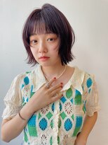 ボブ レイヤー ブルーブラック 美髪 顔まわり イメチェン