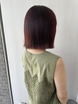 コレロ ヘアー(KORERO hair)&nbsp;切りっぱなしボブ/ボルドーカラー