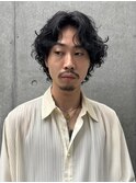 メンズカットパーマ/メンズパーマ/学割U24/センターパート