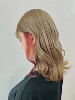 ガーデン 西川田店(garden)&nbsp;ベージュカラーインナーカラー￥13500/ブリーチ/カラー/グレージ