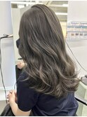 栄艶髪ロングオリーブグレージュヘア