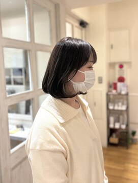 シーループユナイテッドアトリエ(C-LOOP UNITED ATELIER) 大人の艶ボブ/グレージュ/インナーカラー