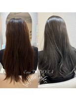 カラ フクオカ 天神(Cara FUKUOKA) オリーブグレージュ《★髪質改善うる艶水素カラー+カット★》
