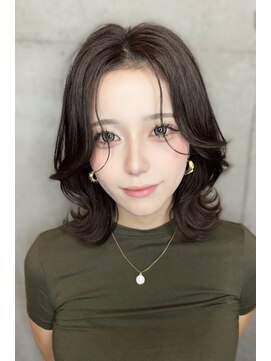 リークフー(Ree cu fuu) ブリーチなしカラー◎外ハネミディアムグレージュ