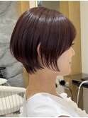 表参道白髪ぼかしショートレイヤーカットアッシュブラウン50代