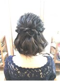 ボブアレンジハーフアップ【ヘアアレンジ　立川/立川南/立川】