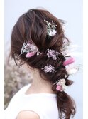 ダウンスタイル　ヘアセット