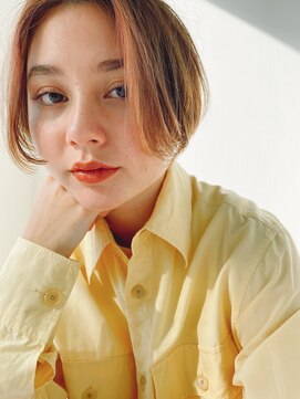 リト 自由が丘(Lit.) 【Lit.】前下がりショートボブにオレンジベージュ【担当YUKINA】