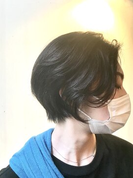 メイクス 表参道(MAKE'S omotesando) 前髪イメチェンうる艶ラベンダーショートパーマボブ【TAKUYA】