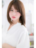 ミック ヘアアンドメイク アップ 駒込店(miq Hair&Make up)&nbsp;大人かわいいグレーベージュ◎ピュアぱっつんボブc1