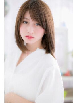 ミック ヘアアンドメイク アップ 駒込店(miq Hair&Make up) 大人かわいいグレーベージュ◎ピュアぱっつんボブc1