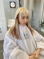 ジーナ オモテサンドウ(XENA)&nbsp;ハイトーンインナーカラー