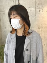 サクラ オモテサンドウ(SAKURA)&nbsp;学生に大人気！隠せるインナーカラーオレンジ　表参道美容室