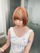 レコ 渋谷(LECO)&nbsp;ベージュとオレンジのデザインカラー　マチルダボブ