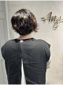 黒髪/グレーベージュ/レイヤーロング/前髪パーマ/池袋