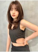 前髪顔周りレイヤーカット×エアリーロング×美髪髪質改善
