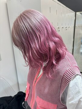 ランテルディ 渋谷(LANTERDIT) ルーツカラー ピンク デザインカラー